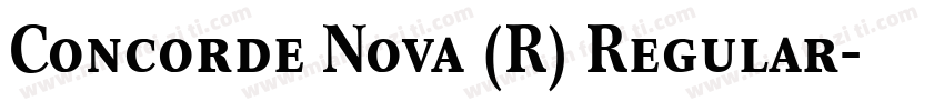 Concorde Nova (R) Regular字体转换